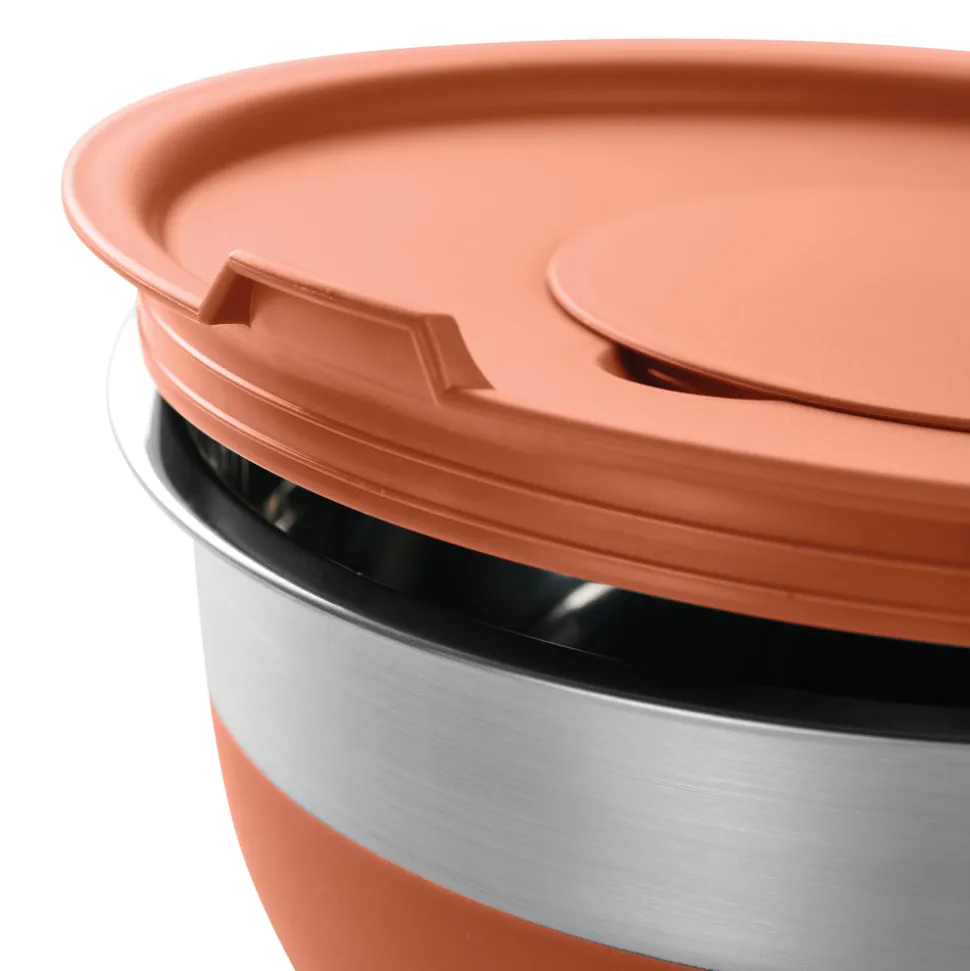 10 Piece Covered Stainless Steel and Silicone Mixing Bowl Set with Grating Tools