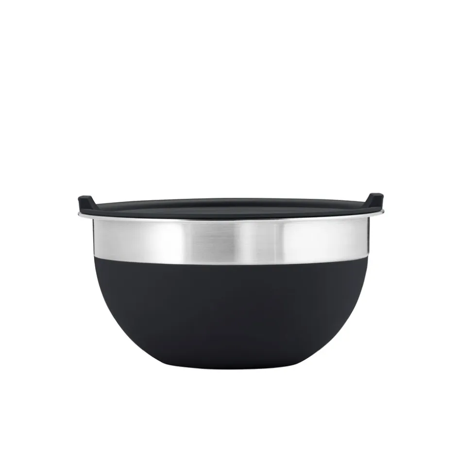 10 Piece Covered Stainless Steel and Silicone Mixing Bowl Set with Grating Tools