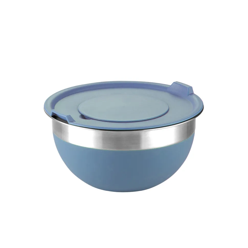 10 Piece Covered Stainless Steel and Silicone Mixing Bowl Set with Grating Tools