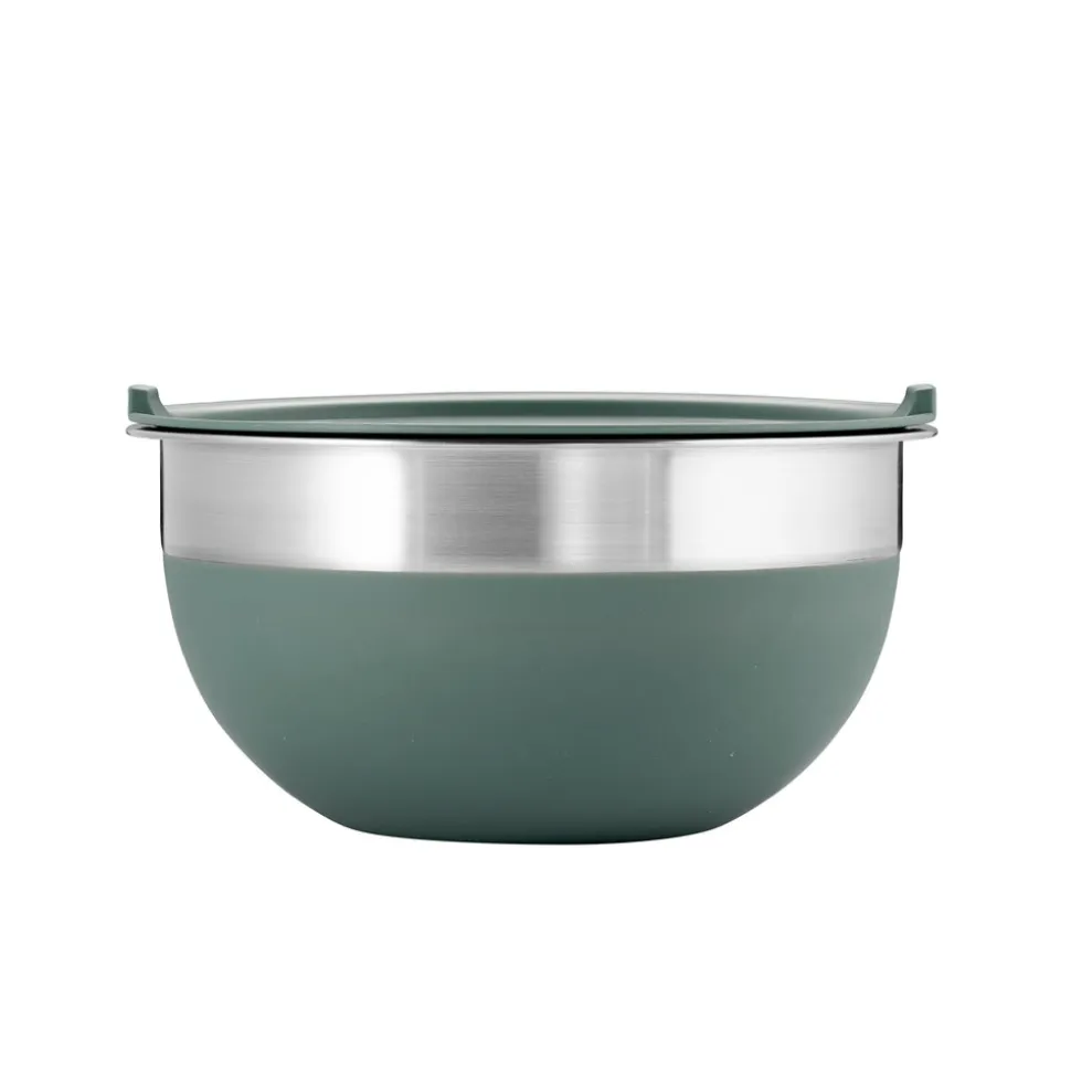 10 Piece Covered Stainless Steel and Silicone Mixing Bowl Set with Grating Tools