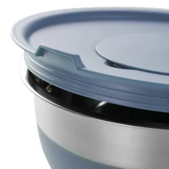 10 Piece Covered Stainless Steel and Silicone Mixing Bowl Set with Grating Tools