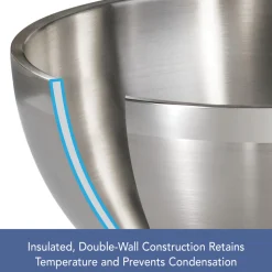 3 Piece Double Wall Stainless Steel Mixing Bowl Set