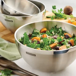 3 Piece Double Wall Stainless Steel Mixing Bowl Set