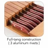 9 Piece 5 in Porterhouse Steak Knife Set with Multi-Purpose Block