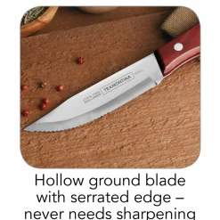 9 Piece 5 in Porterhouse Steak Knife Set with Multi-Purpose Block