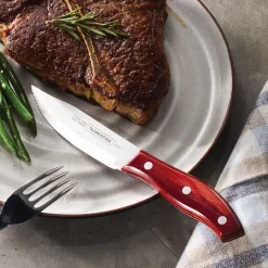 9 Piece 5 in Porterhouse Steak Knife Set with Multi-Purpose Block