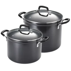 4-Piece Nonstick Stock Pot Set (8 quart and 12 quart)