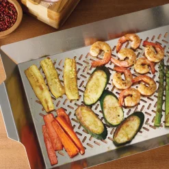 2 Piece Outdoor Roasting Grill Pan Set
