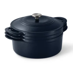 4-Piece Stackable Enamel Cast Iron Cookware Set