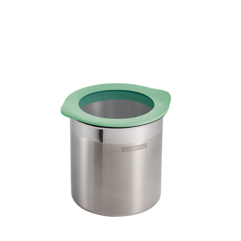 4 Piece Stainless Steel Canister Set - Mint Green