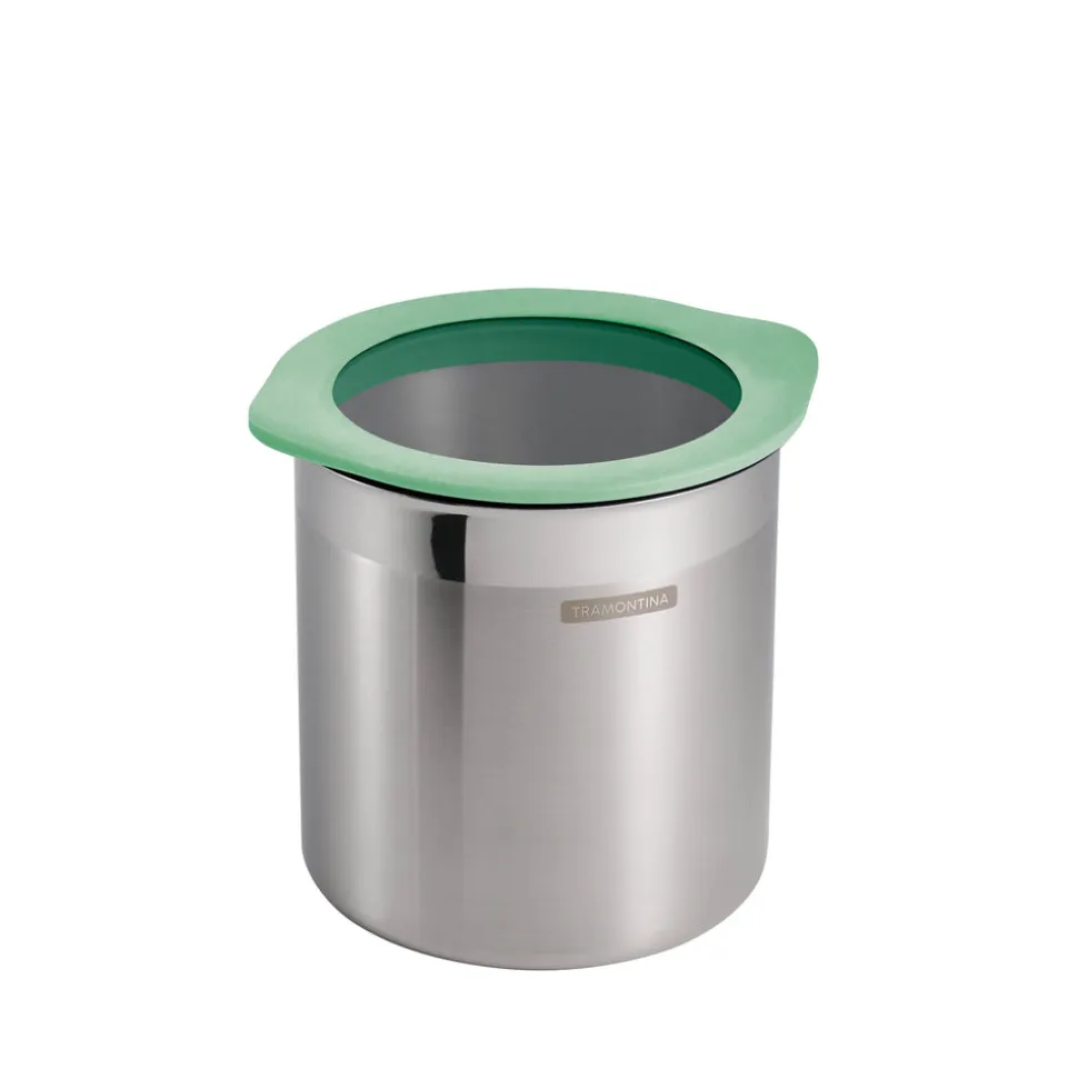 4 Piece Stainless Steel Canister Set - Mint Green