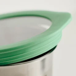 4 Piece Stainless Steel Canister Set - Mint Green