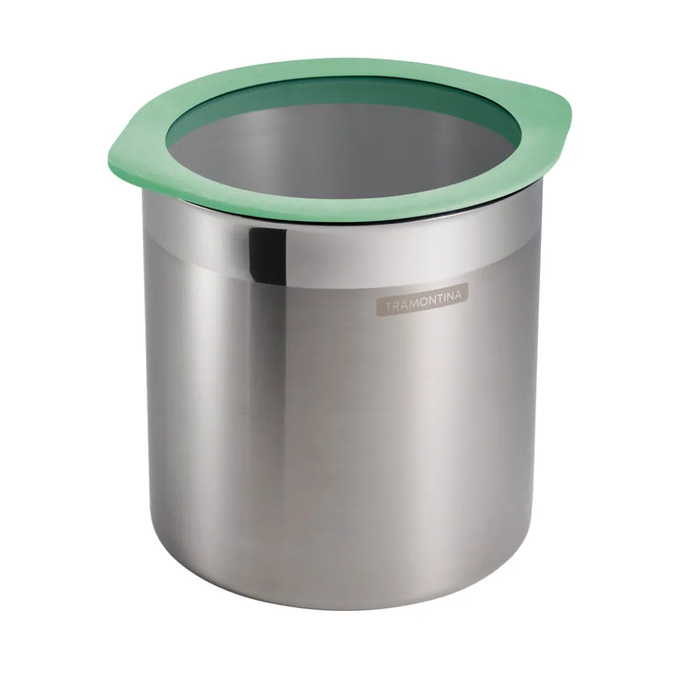 4 Piece Stainless Steel Canister Set - Mint Green