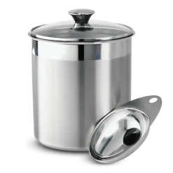 6 Piece Stainless Steel Covered Canister and Scoop Set
