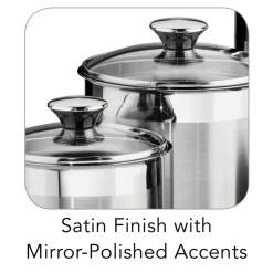 8 Piece Stainless Steel Covered Canister and Scoop Set