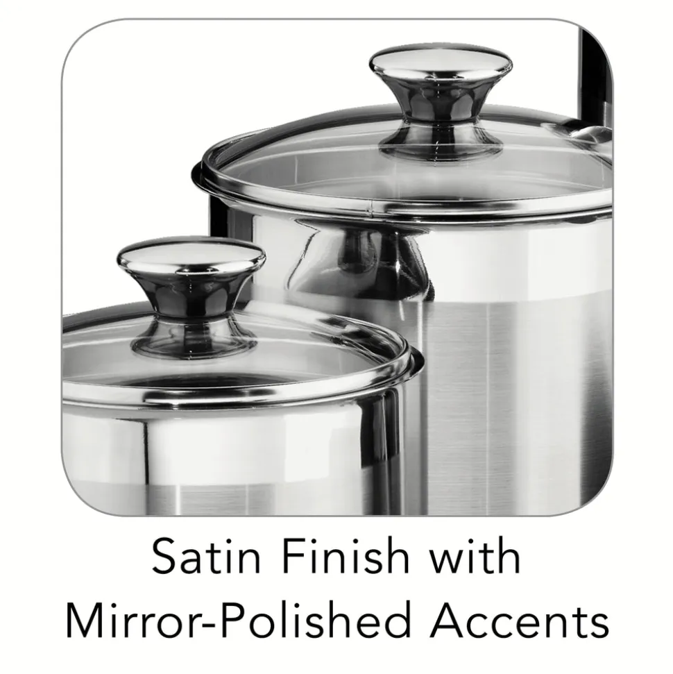 8 Piece Stainless Steel Covered Canister and Scoop Set