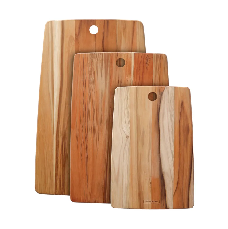 3 Piece Teak Wood Kitchen Board Set