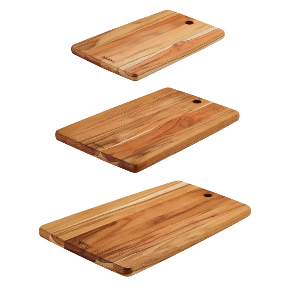 3 Piece Teak Wood Kitchen Board Set