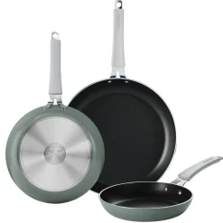 3 Pk Fry Pans with Nonstick Interior