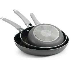 3 Pk Fry Pans with Nonstick Interior