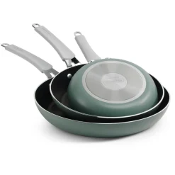 3 Pk Fry Pans with Nonstick Interior
