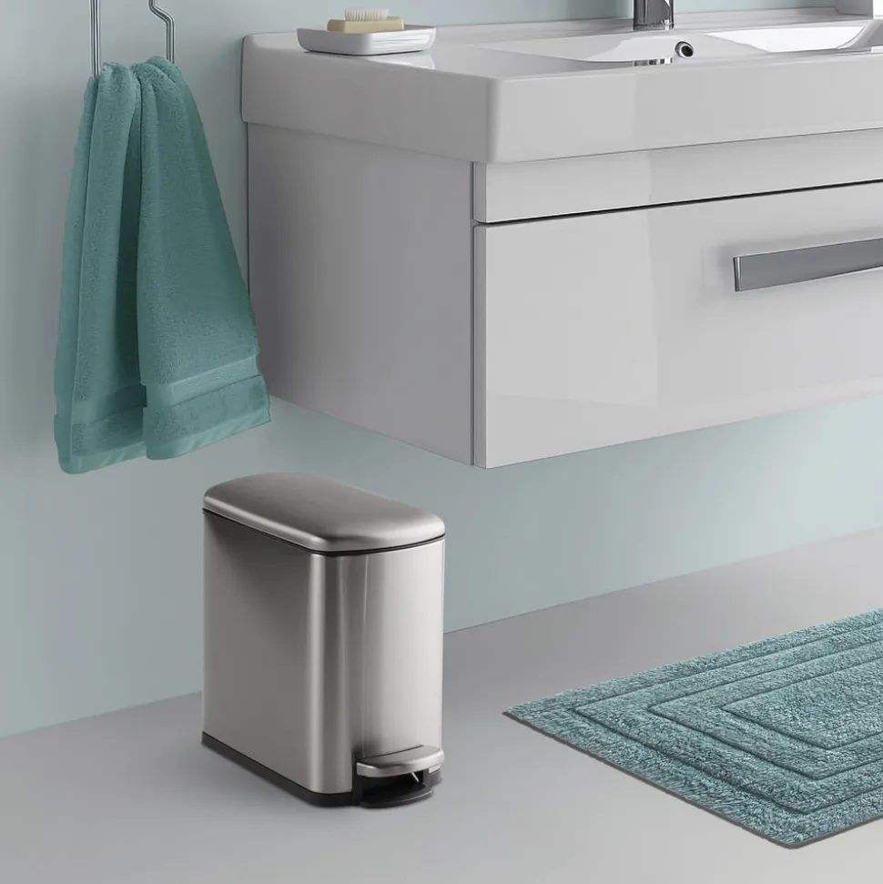 2 Pk-1.6 Gallon Step Trash Cans