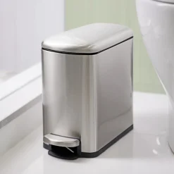 2 Pk-1.6 Gallon Step Trash Cans