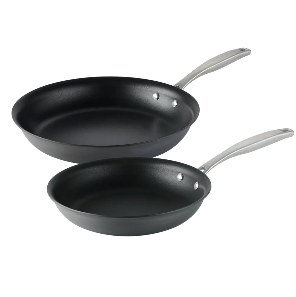 2 Pk 10 Inch and 12 Inch Hard Anodized Fry Pans