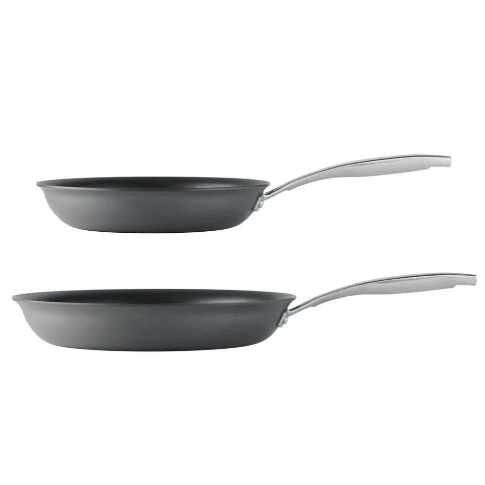 2 Pk 10 Inch and 12 Inch Hard Anodized Fry Pans