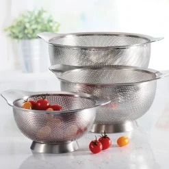 3 Pk Stainless Steel Colanders