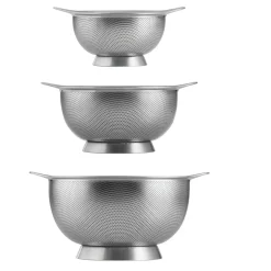 3 Pk Stainless Steel Colanders