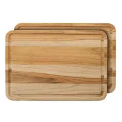 2 PK Teak Cutting Board Set