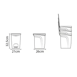 Plastic Trash Bin with Step Pedal