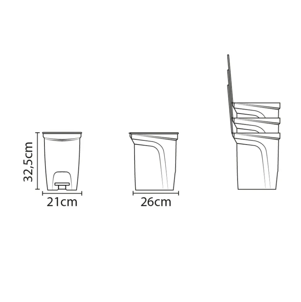 Plastic Trash Bin with Step Pedal