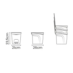 Plastic Trash Bin with Step Pedal