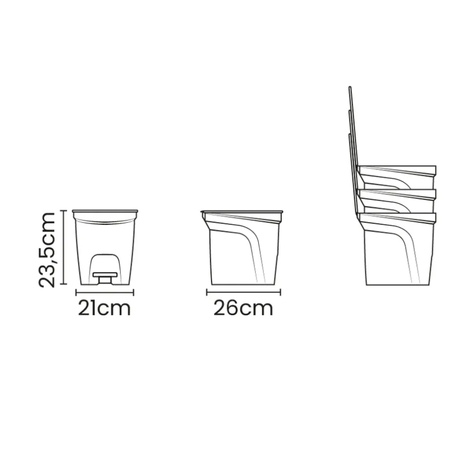 Plastic Trash Bin with Step Pedal