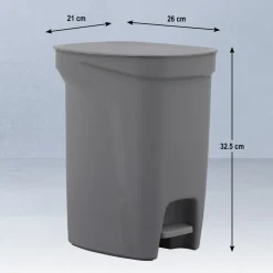 Plastic Trash Bin with Step Pedal