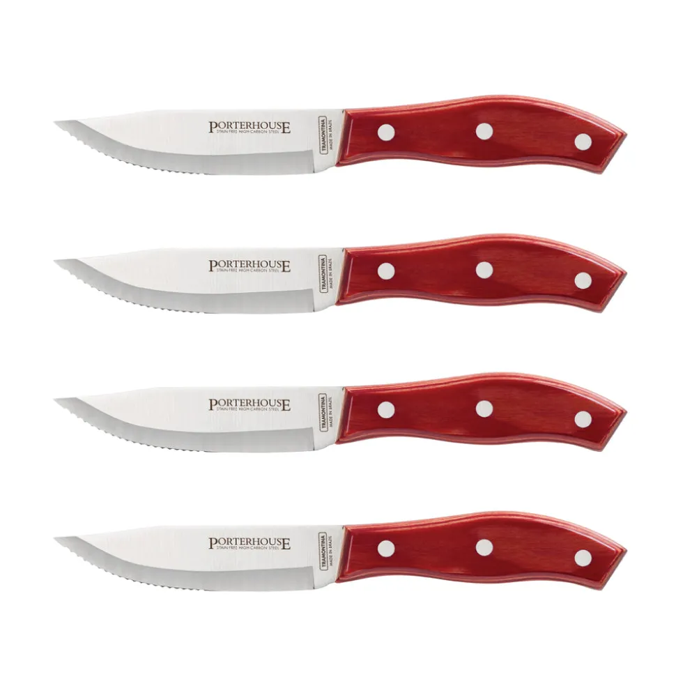 Porterhouse 4 Piece - 5 in Steak Knife Set - Pointed