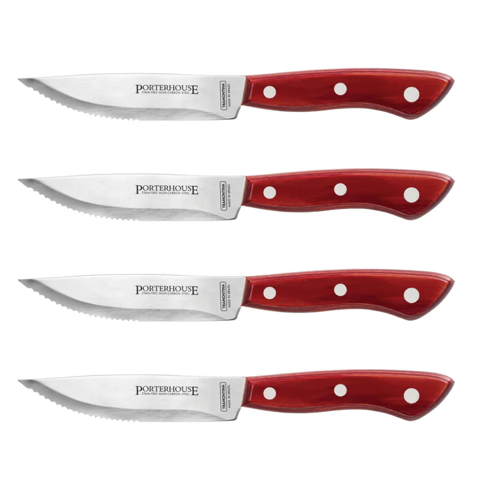 Porterhouse 4 Piece - 5 in Steak Knife Set - Pointed