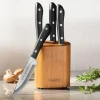 Porterhouse 4 Piece - 5 in Steak Knife Set with Hardwood Block