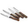 Porterhouse 4 Piece Steak Knife Set - Rounded- Hardwood Handles