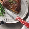 Porterhouse 5 Piece Steak Knife Set - Pointed - w/Hardwood Counter Block