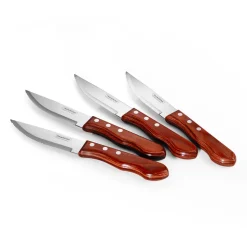 Porterhouse 5 Piece Steak Knife Set - Pointed - w/Hardwood Counter Block