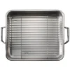 Prima 16.5 in Stainless Steel Deep Roasting Pan - Includes Basting Grill & V-Rack