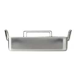 Prima 16.5 in Stainless Steel Deep Roasting Pan - Includes Basting Grill & V-Rack