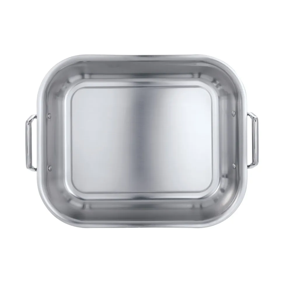 Prima 16.75 in Stainless Steel Flared Edge Roasting Pan - Includes Basting Rack