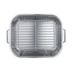 Prima 16.75 in Stainless Steel Flared Edge Roasting Pan - Includes Basting Rack
