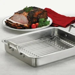 Prima Stainless Steel Roasting Pan - Includes Basting Grill