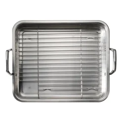 Prima Stainless Steel Roasting Pan - Includes Basting Grill