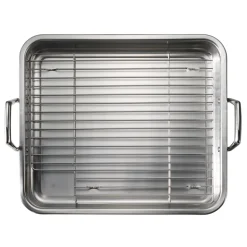 Prima Stainless Steel Roasting Pan - Includes Basting Grill
